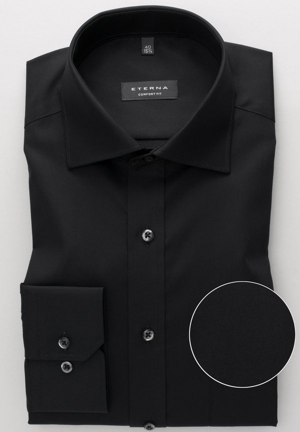 Hemd, Eterna Excellent, Comfort Fit, schwarz 1100/39 E187 65