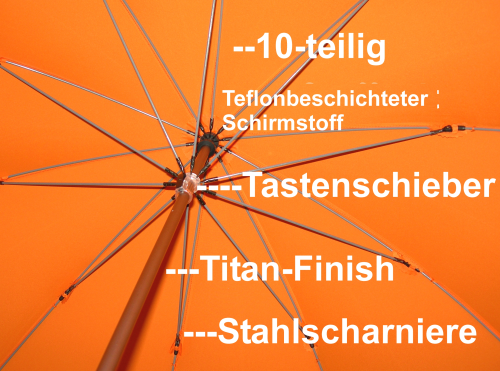 Stockschirm, 10-teilig, Fibertech, grosses Dach 1007721