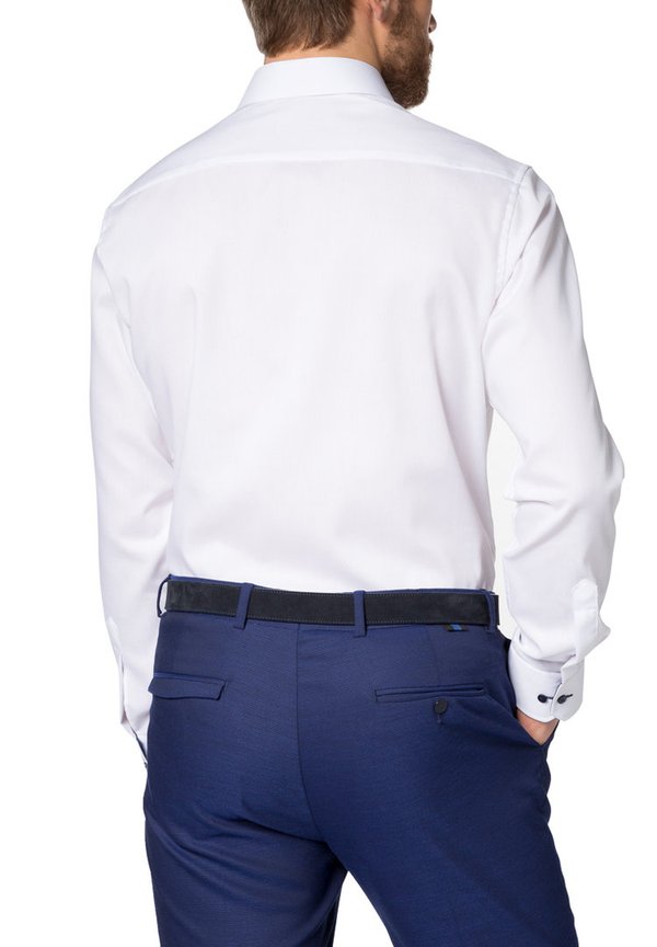 Hemd, Eterna Swiss-Cotton, Modern Fit, weiß mit Kontraststoff 8100/00 X13K 65