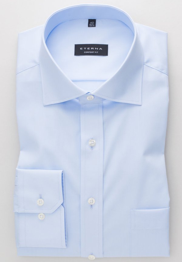 Men`s Shirt, Eterna Excellent, Swiss Cotton, Comfort Fit, light blue, 1100/10 E19K 65