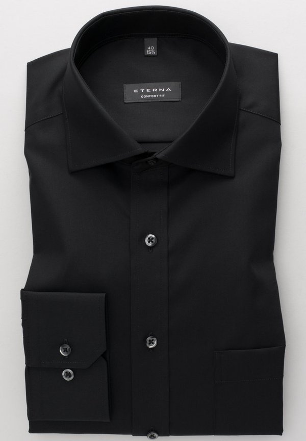Men`s Shirt, Eterna Excellent, Comfort Fit, black, 1100/39 E187 65