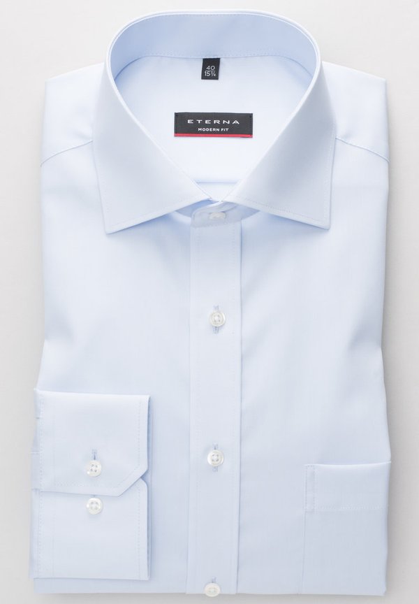 Men`s Shirt, Eterna Excellent Swiss-Cotton, Comfort Fit, light blue, 1100/10 X19K 65