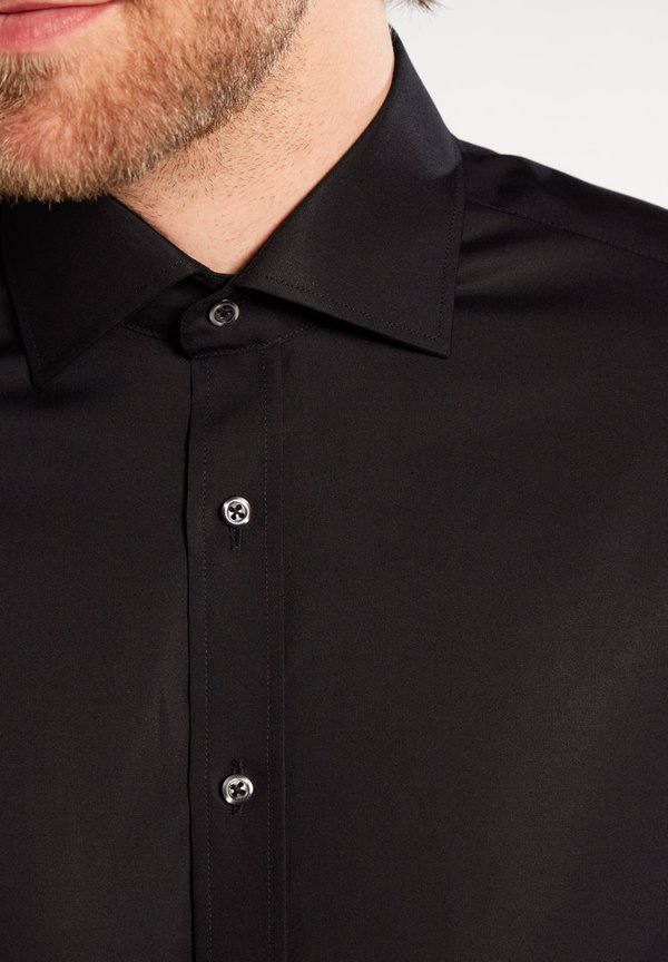 Hemd, Eterna Swiss Cotton, Modern Fit, schwarz 1100/39 X177 65