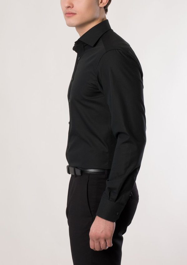 Men`s Shirt, Eterna Swiss Cotton, Modern Fit, black, 1100/39 X177 65