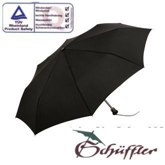 Light Men's folding umbrella, wind-stable, TÜV Rheinland certified,   400010