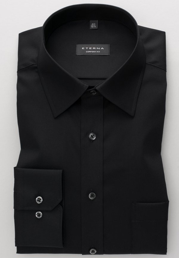 Men`s Shirt, Eterna Excellent, Comfort Fit, black, 1100/39 E19K 65