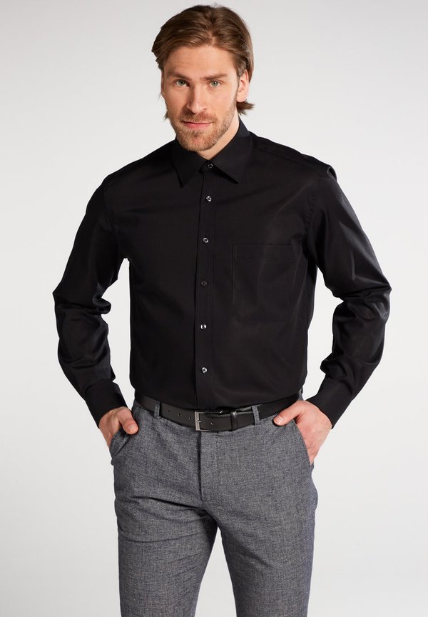 Men`s Shirt, Eterna Excellent, Comfort Fit, black, 1100/39 E19K 65