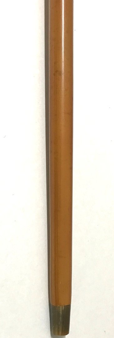 Gehstock aus gebogenem Malacca-Rohr, wertvoll und selten 800819