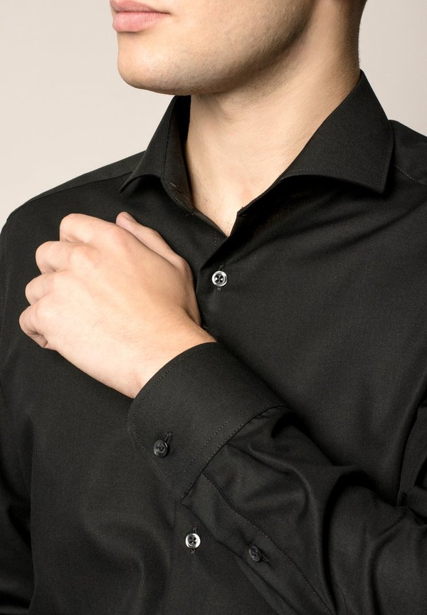 Slim-Fit-Hemd, Eterna Swiss Cotton, schwarz 1100/39 F182
