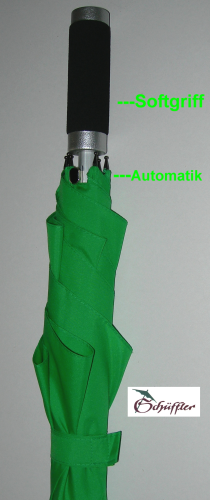 Apple green handmade quality automatic umbrella, square roof! 100315