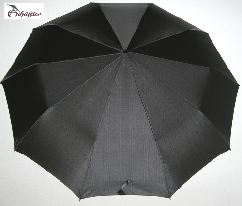 10-sections men's folding umbrella, small and light, Glencheck, grey 400015