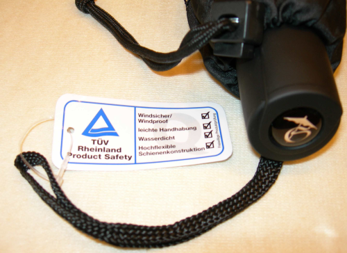 Taschenschirm mit extragroßem Dach, Auf und Zu Automatik, TÜV-zertifiziert 400512