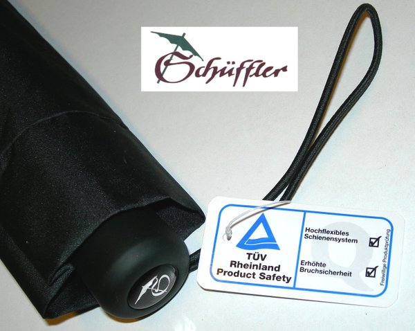 Leichter Herren-Taschenschirm mit Auf und Zu Automatik, TÜV zertifiziert 400319