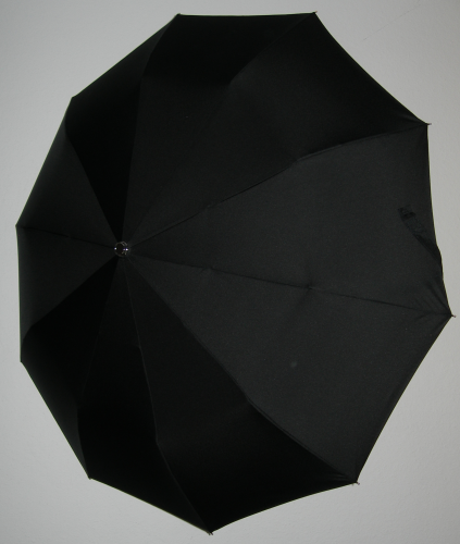schwarzer Taschenschirm 10-teilig, leicht und windstabil 400115