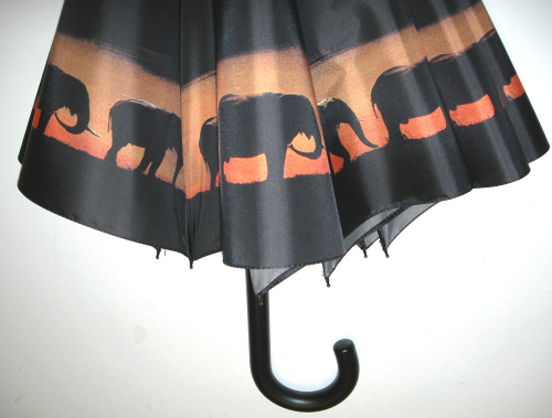 Traditional umbrella, Elephant Motifs, made with modern components, 104316
