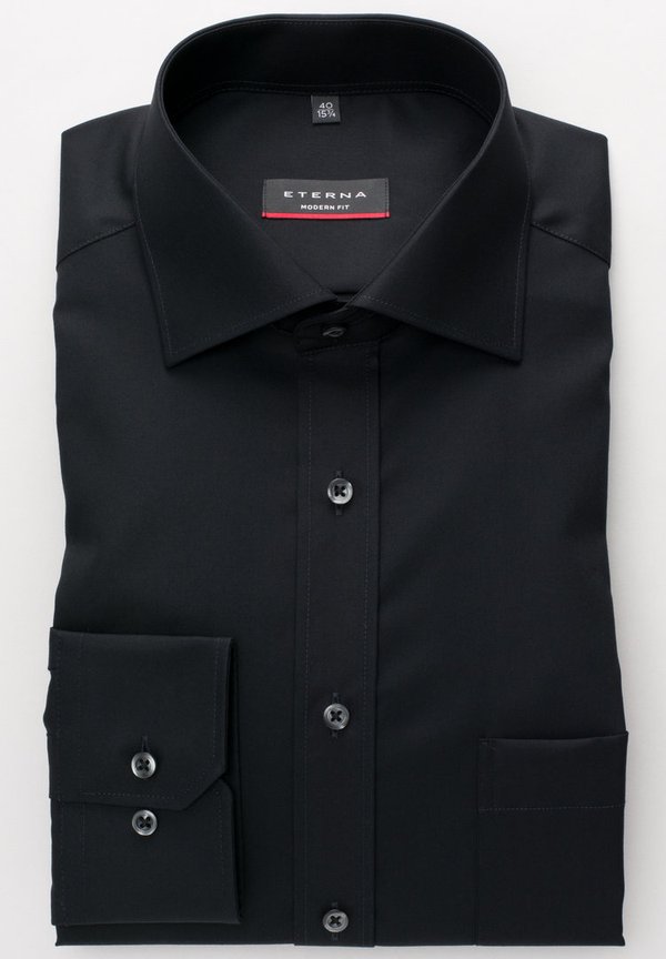 Hemd, Eterna Swiss Cotton, Modern Fit, schwarz 1100/39 X19K 65