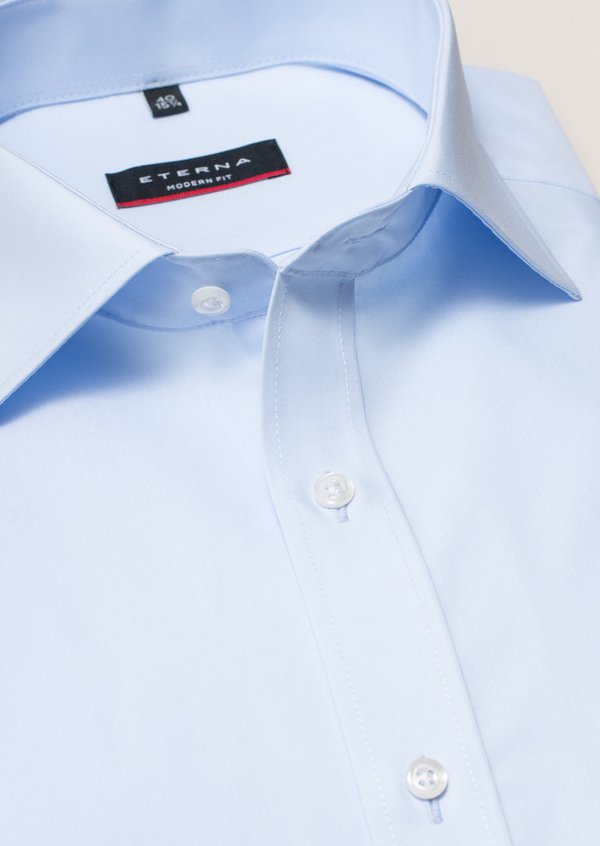 Men`s Shirt, Eterna Excellent Swiss-Cotton, Modern Fit, light blue, 1100/10 X177 65