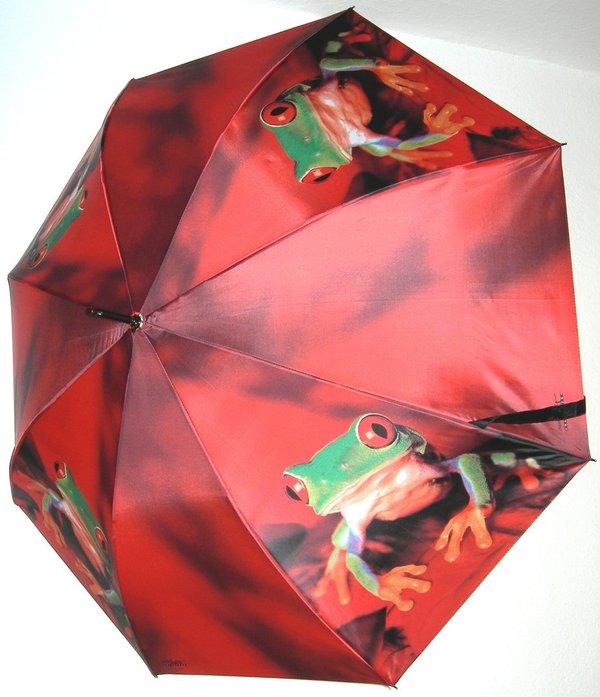 Extra Large Size, Automatic umbrella with Weatherfrog Motifs 104317