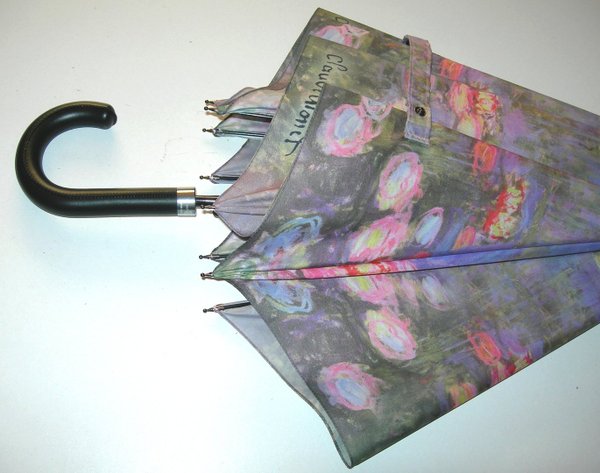 Automatic stick umbrella with motifs by the impressionist Claude Monet. 100229