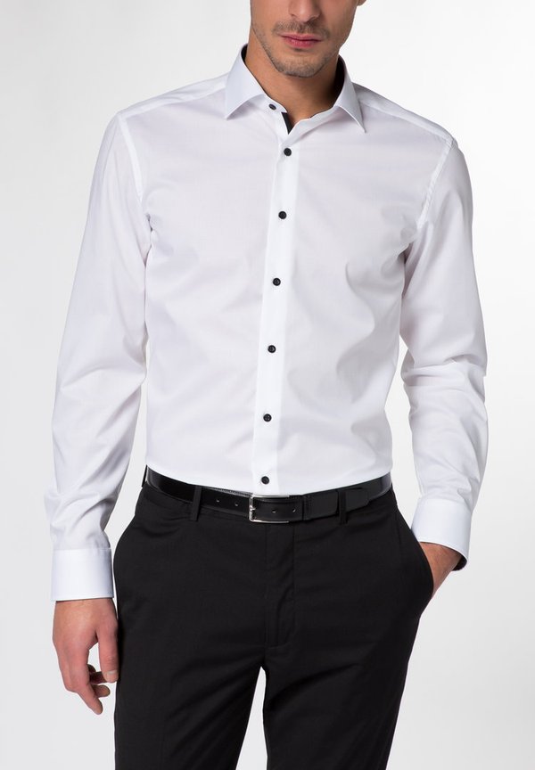 Slim-Fit-Hemd, Eterna Baumwolle, Cover Shirt, blickdicht