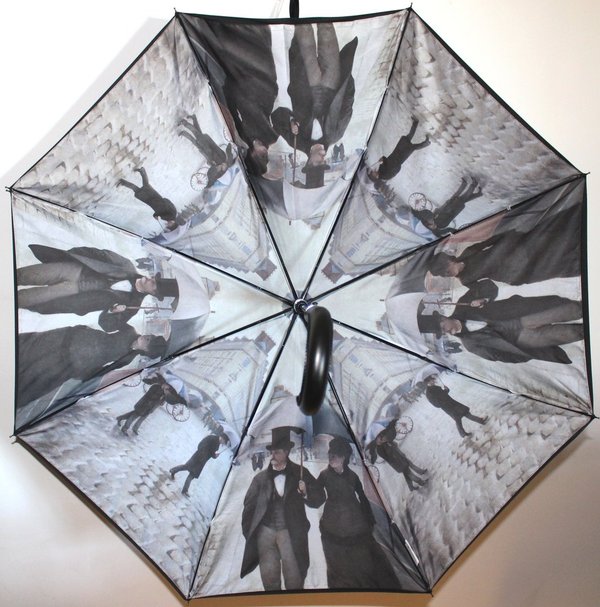 2 layers fabric automatic stick umbrella, Design Gustave Caillebotte, 1003222
