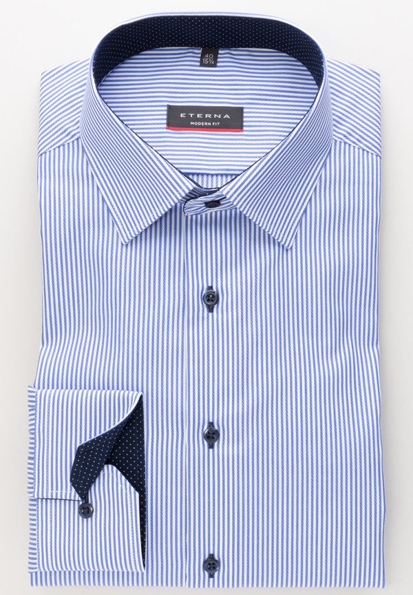 Hemd, Eterna Swiss-Cotton, Modern Fit, Webstreifen