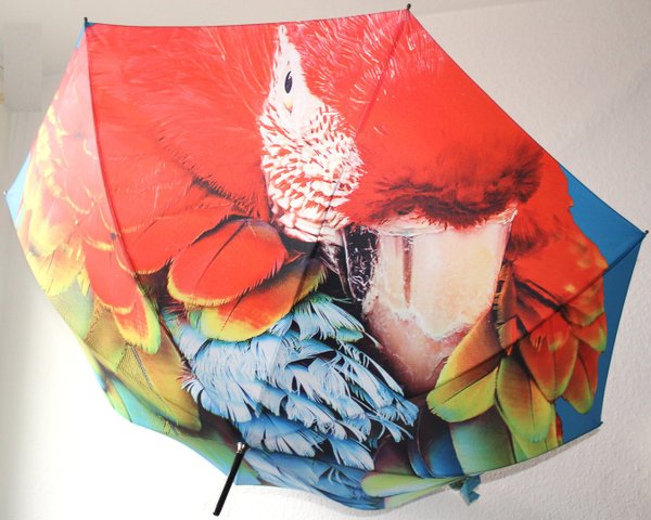 Traditional quality umbrella with bird feathers, made with modern components. 104318
