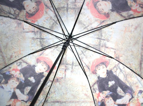 Stick umbrella with Renoir motif made of traditional quality with modern components. 104320
