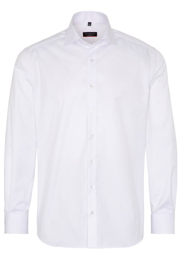 Cover Shirt, blickdichter Baumwoll Twill, Eterna, weiß, Modern Fit