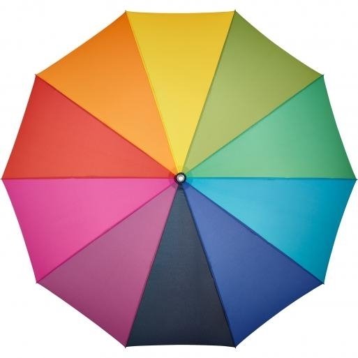 10-teiliger Qualitäts-Stockschirm, Regenbogenfarben, leicht und stabil 211161