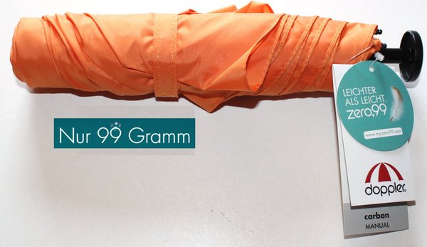 Schwebend leichter Minischirm, nur 99g, orange 322526