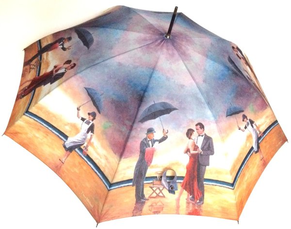 Automatic Stick Umbrella,  Motifs "Hommage to the Singing Butler" 100242