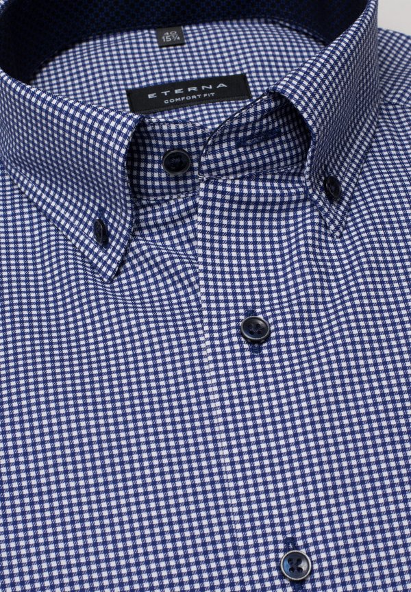 Men's shirt Eterna easy-care 100% cotton, navy-blue 8913/16 E146 65 -  Schirmmacher Meisterbetrieb Schüffler, Essen und Herne