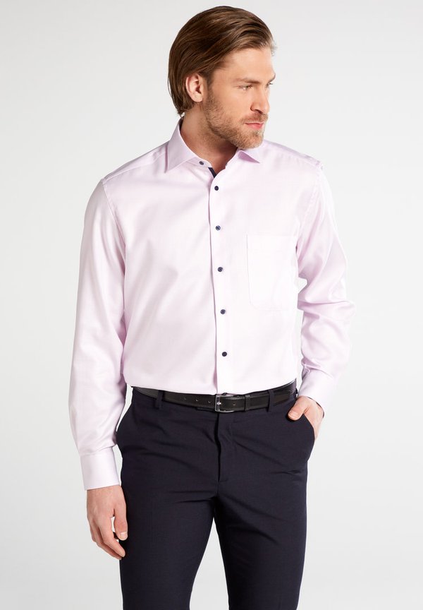 Hemd, Eterna, pflegeleichte Baumwolle, Comfort Fit, Struktur Twill, rosa