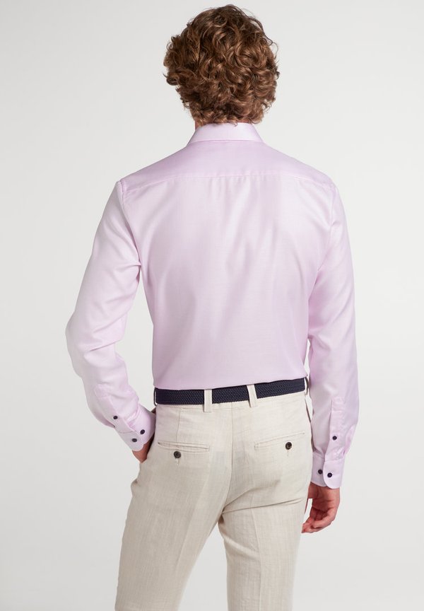 Slim-Fit-Hemd, Eterna Swiss Cotton, Strukturstoff, rosa 3116/50 F94V 67
