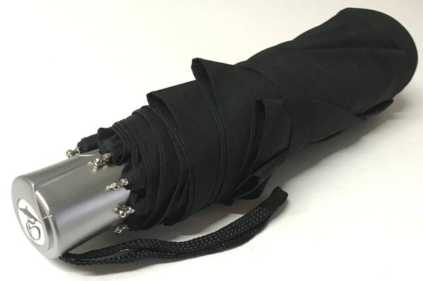 Leichter Herren-Taschenschirm mit Auf und Zu Automatik, windstabiles Gestell 400320
