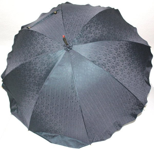 Beautiful stick umbrella, double fabric covering, handle with Swarovski crystals. 101149